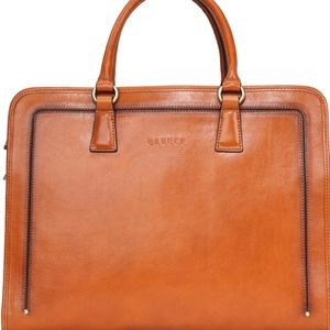 Banuce Stylish Full Grains Italian LeatherPurse 14 Inch Laptop Computer Bag